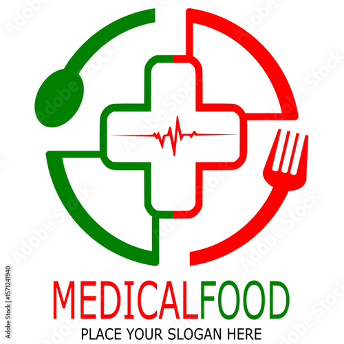 Medical food logo template design