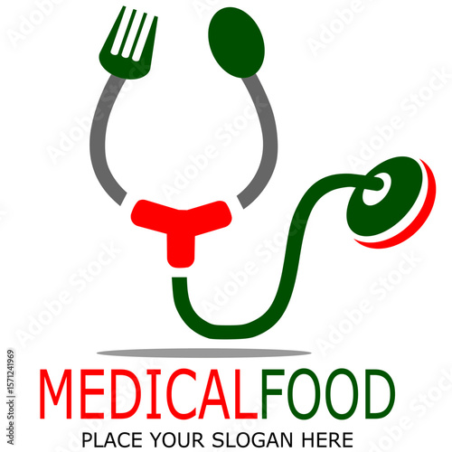 Medical food logo template design