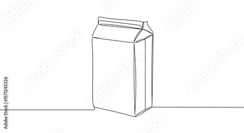 Line art depiction of a cereal box on flat surface  