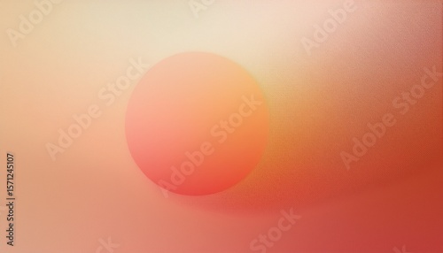 soft pastel abstract backdrop featuring shades of brown red coral orange yellow gold peach fuzz pink beige and white circle with gradient ombre blur grainy noise design minimalist