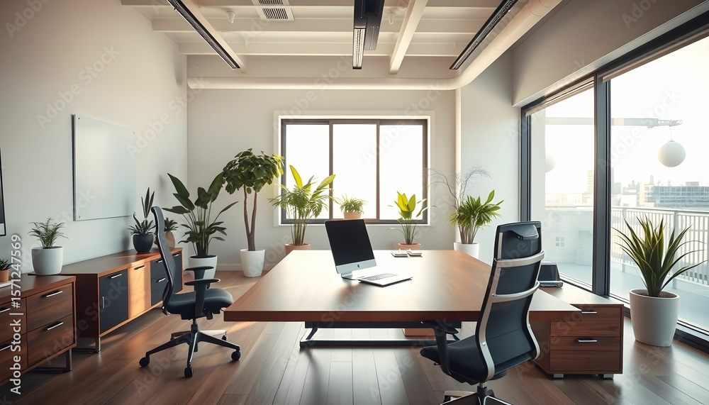 Fototapeta premium modern office interior with desk