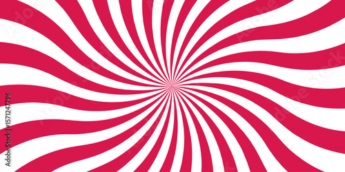 Dynamic abstract spiral design with a central focal point with wavy stripes. Hypnotic swirl radiates symmetrically sense of motion and energy.Smooth, wavy orange rays spiraling rays form symmetrical, 