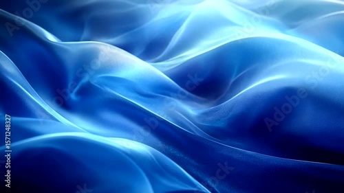 Wallpaper Mural Elegant blue silk fabric waves motion background ideal for fashion and design projects Torontodigital.ca
