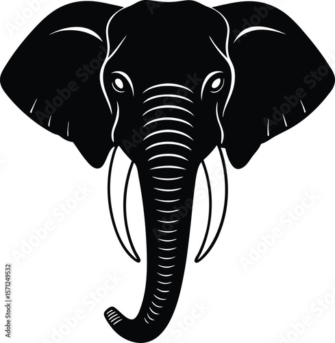 elephant tusk on white background.eps