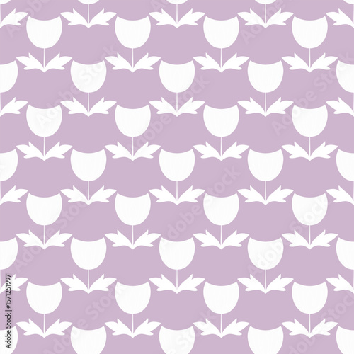 Vector seamless pattern with flowers. Botanical seamless pattern 