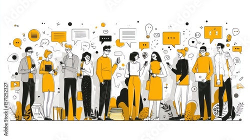 Group of people using digital devices