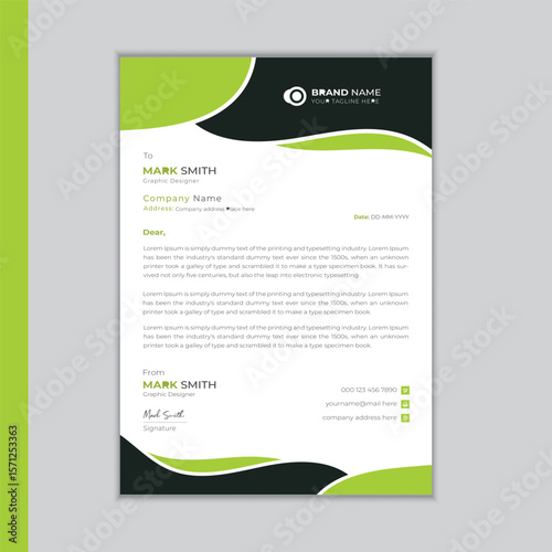 Creative and professional business letterhead template