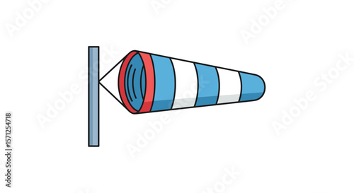 Industrial windsock cone indicator for aviation and weather monitoring applications