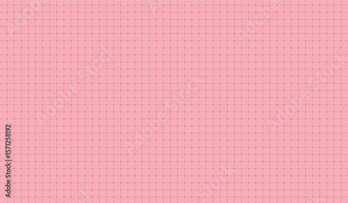 Vector millimeter graph paper, technical grid, geometric pattern. Blank squared grid texture in pink color