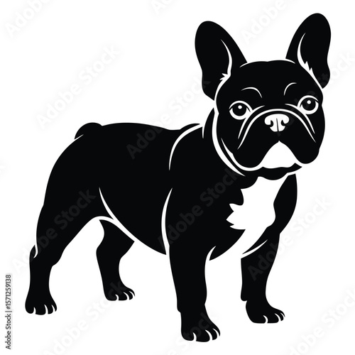 French Bulldog Silhouette isolated on a white background