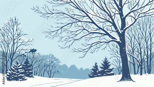winter landscape with trees