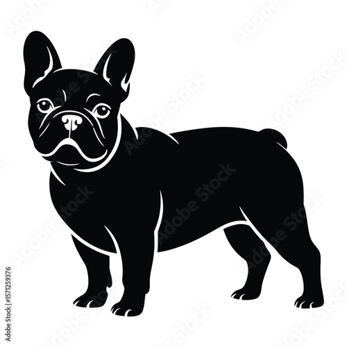 French Bulldog Silhouette isolated on a white background