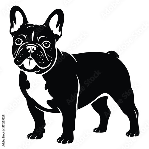 French Bulldog Silhouette isolated on a white background