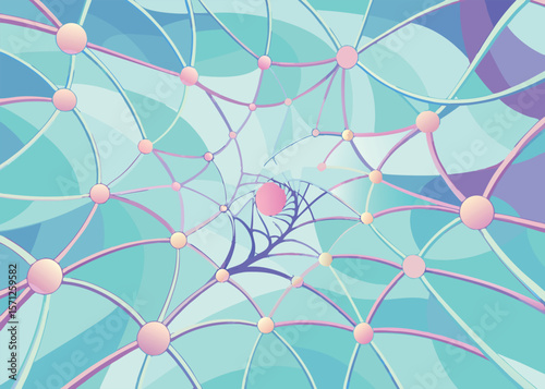 Abstract composition of warped grids in pastel colors, perfect for digital design and branding projects with transparency