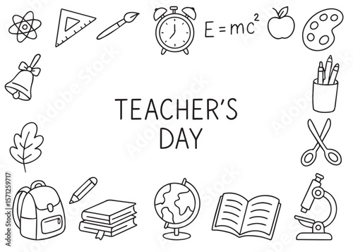 World teacher's day celebration. Happy Teacher's Day background. October 5. world teachers day celebration. vector illustration. Poster, Banner, Flyer, Greeting Card, Post. International Teachers' Day