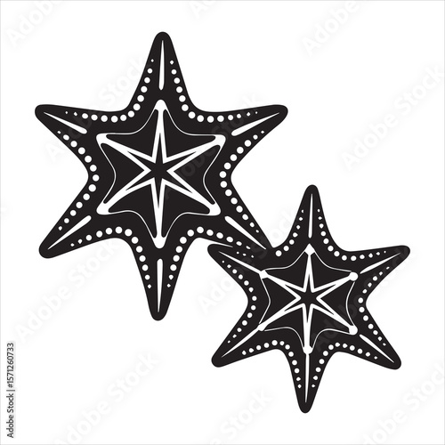 brittle star silhouette vector art