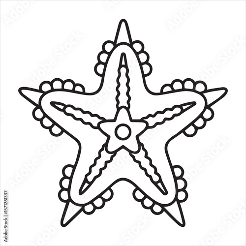 brittle star silhouette vector art
