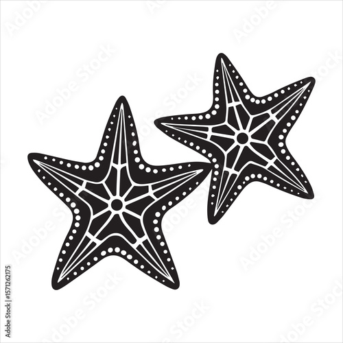 brittle star silhouette vector art