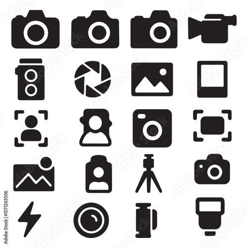 Vintage Photography Silhouettes in Vector Form