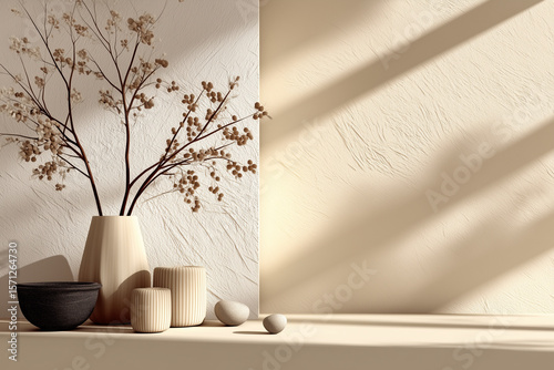 A clean and soft minimalist background featuring subtle lighting, neutral colors, and a gentle surface texture.