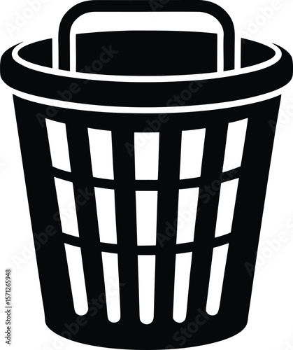 laundry hamper on white background.eps