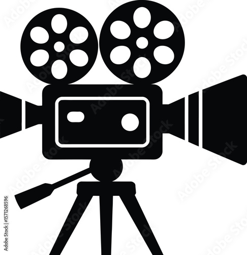 Vintage Film Projector Silhouette