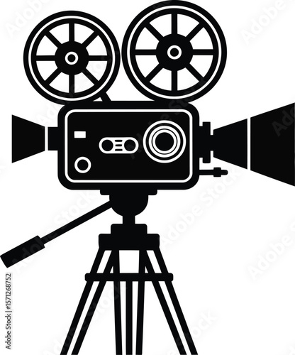 Vintage Film Camera Silhouette