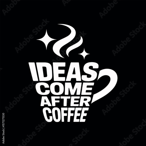 Coffee typography vector t-shirt design print