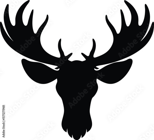 moose antler on white background.eps