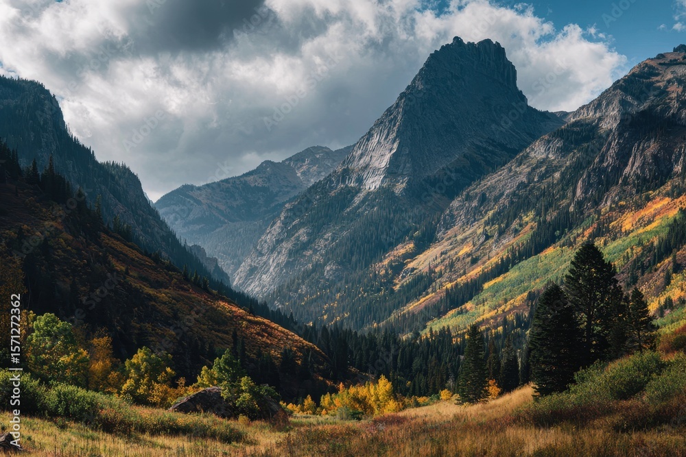 Picturesque autumn mountain Picturesque autumn mountain