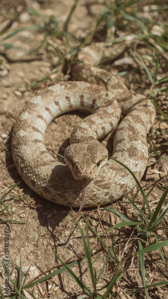 Obraz premium snake in the grass