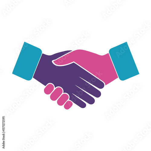 Handshake vector illustration on white background 