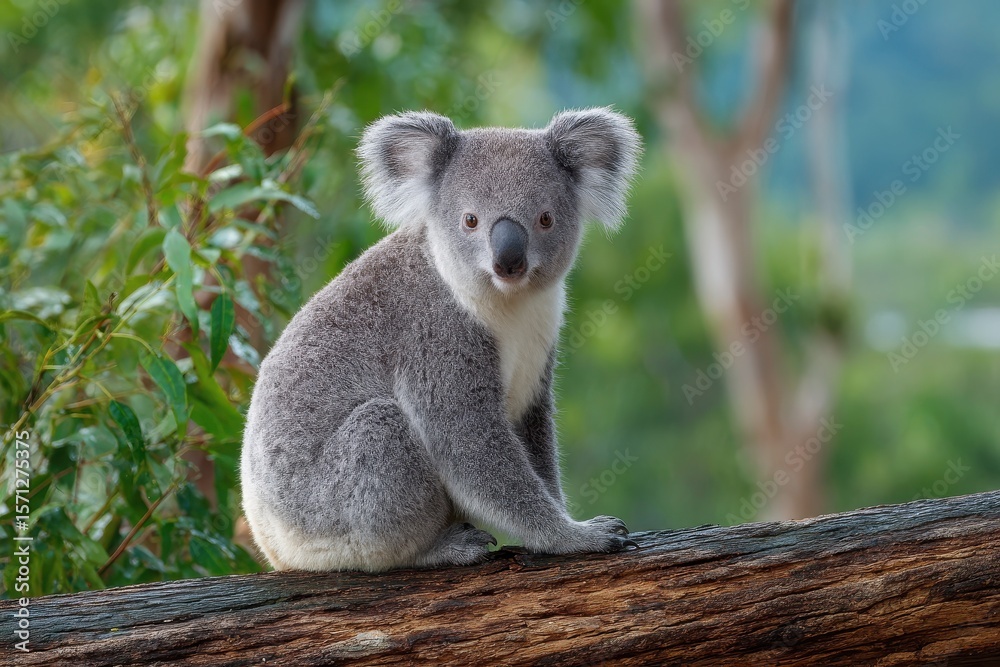 Obraz premium Queensland koala Phascolarctos cinereus adustus Wildlife species