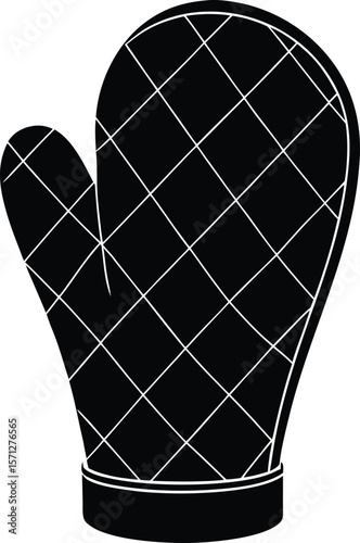 oven mitt on white background.eps