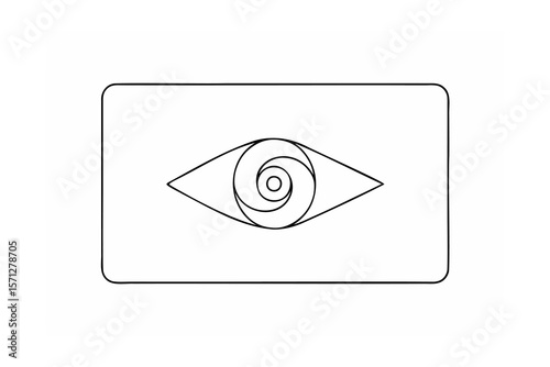 Geometric eye iris spiral design abstract