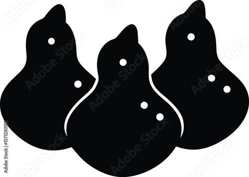 peep candy on white background.eps