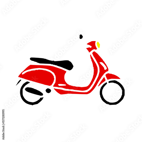 A vibrant vector collection of colorful scooters and bicycles in a flat, minimal, and modern style. The set includes classic mopeds, retro scooters, urban cycles, and contemporary electric-style bikes