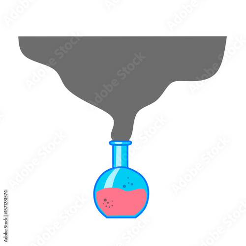 heated test tube illustration