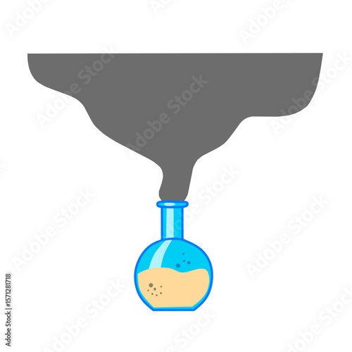heated test tube illustration
