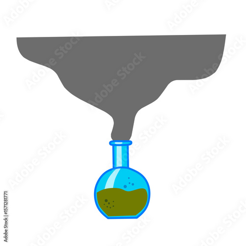 heated test tube illustration