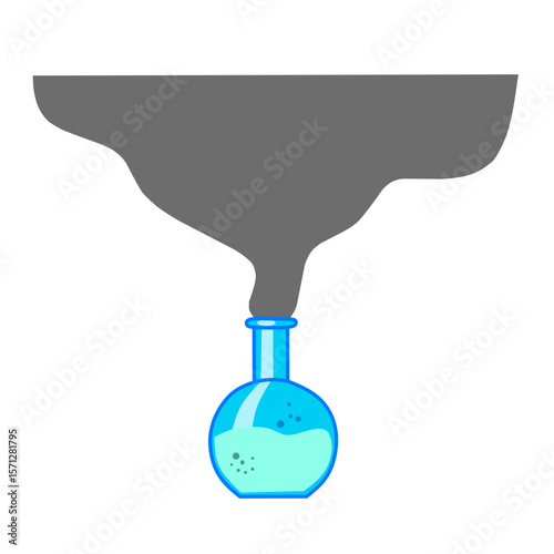 heated test tube illustration