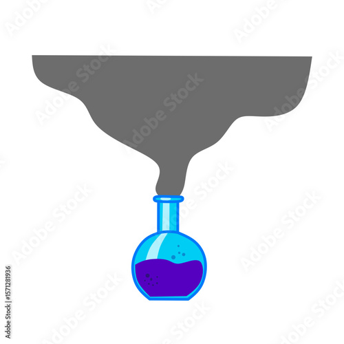 heated test tube illustration