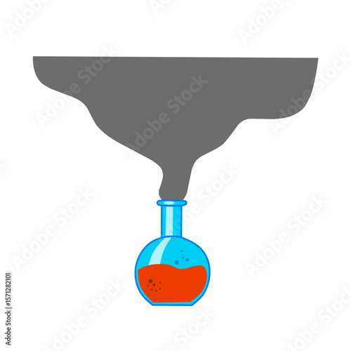 heated test tube illustration