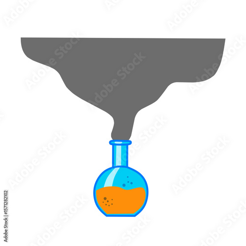 heated test tube illustration