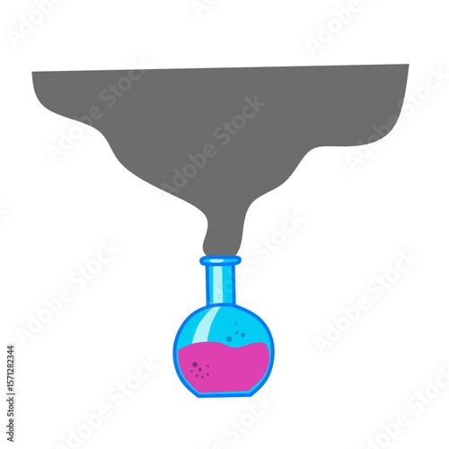heated test tube illustration
