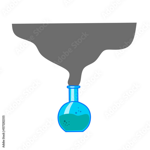 heated test tube illustration