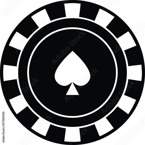 poker chip on white background.eps