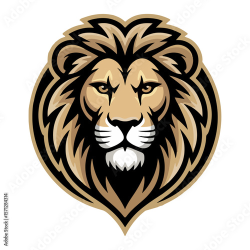 lion head logo vector illustration, lion, animal, vector, head, face, logo, illustration.