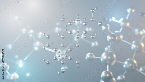 lactobionic acid molecular structure, 3d model molecule, e399 structural chemical formula view from a microscope