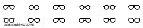 Sunglasses icon. Sunglasses icon set. Eyeglasses icon set. Vector Illustration. EPS 10